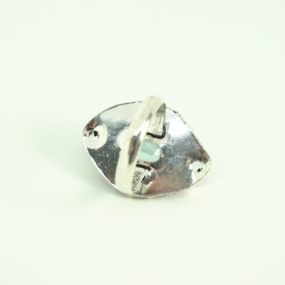 Sterling Silver Plated Blue Topaz Ring - Picture 3 of 3